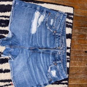 American Eagle Outfitters Ripped Denim Mom Shorts